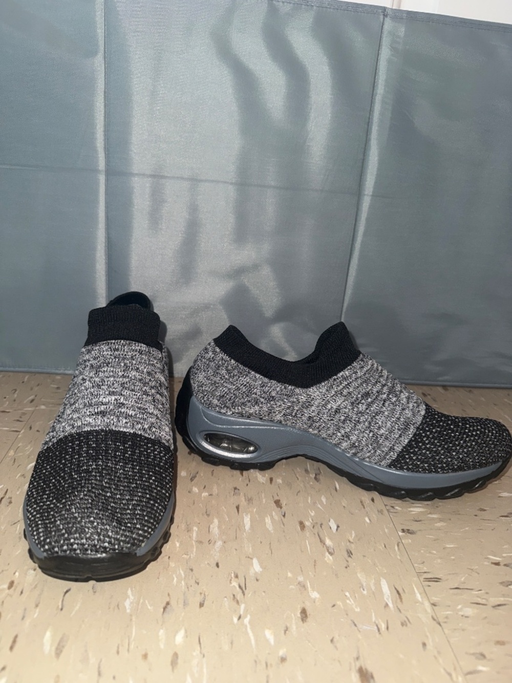Hypersoft Slip On Shoes Black & Grey Sz 42 (US 10)